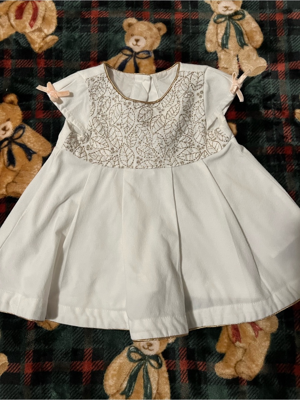 Classic White Embroidered Baby Girl Dress